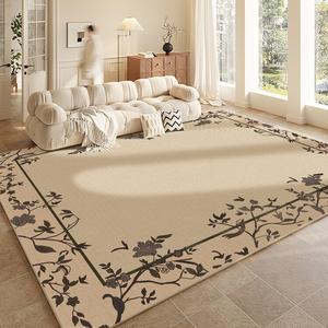 Budis Ковер 200х400 см для гостиной/спальни в стиле light luxury French, моющийся, утолщенный, waterproof