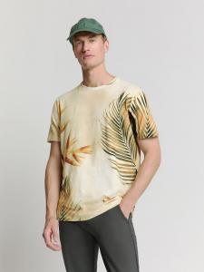 Футболка No Excess, бежевый/зеленый