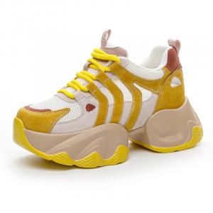Joshua figure Дышащие массивные кроссовки женские розовые - желтые дурианы, цвет Durians Yellow