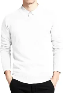 Мужской свитер V-образным вырезом свободного кроя