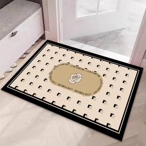 Dajiang Ковер 80х120 см из мягкого Пвх для ванной комнаты, кухни, туалета, прихожей, красный, камелия, квадратный