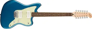 Squier Paranormal Jazzmaster XII, гриф из Лореля, защитная накладка Mint, цвет Lake Placid Blue
