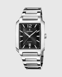 F20677/4 On The Square мужские часы из серебряной стали Festina, серебряный