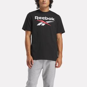 REEBOK Мужская футболка с логотипом — черная