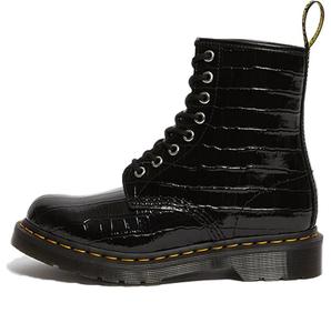 Ботинки Dr. Martens 1460 Patent Leather с принтом, черный