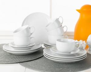 Кофейный сервиз - белый - на 6 персон - фарфор HR Import GmbH