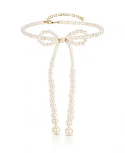 Ожерелье-Чокер с бантом из перламутра «Венера» Ettika, gold