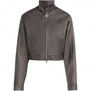 Adidas Originals Женская куртка из экокожи Firebird, Graphite Black