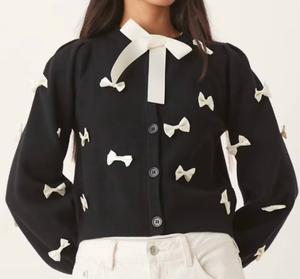 Never fully dressed Кардиган Sophia Bow, черный