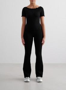 AIM'N Женские влагоотводящие леггинсы с клешем, черные