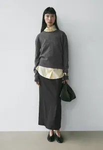 Прямая макси-юбка Massimo Dutti, Black