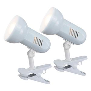 2 настольные лампы, подвижные споты, белый, металл, H 21см etc-shop