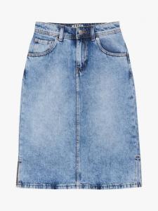 Детская джинсовая миди-юбка с завышенной талией Roxy, Beau Blue