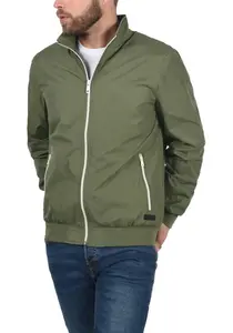 Бомбер из смеси "BLEND BHBrad", без капюшона, зеленый
