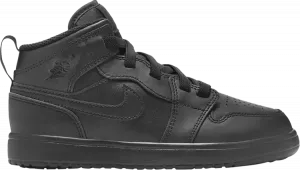 Кроссовки Air Jordan 1 Mid ALT PS 'Triple Black', черный