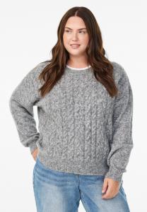 Джемпер Zizzi Jumper, Medium Grey Melange/Mottled Grey
