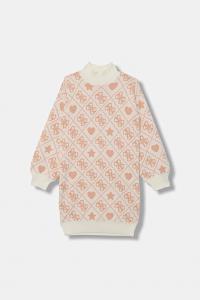 Детское платье из смесовой шерсти Guess, оранжевый