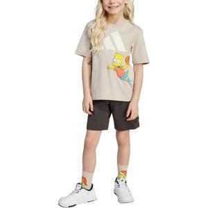 The Simpsons, повседневный спортивный комплект из 2 предметов для детей Adidas, коричневый/темно-коричневый
