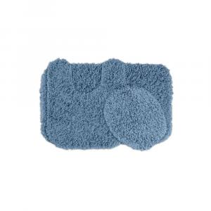 Коврик-гирлянда Bentley, набор ковриков для ванной Shag из 3 предметов Garland Rug, цвет Basin Blue