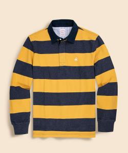 Хлопковая трикотажная регбийная футболка с логотипом GF