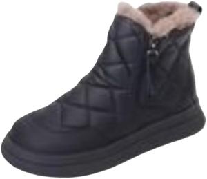 Женские теплые утепленные ботинки для снега: толстая подошва с мягкой стелькой для снежной местности HoaloX, Black