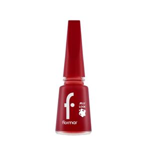Лак для ногтей jelly look nail enamel Flormar, nr. 5 - fire red, объем 11 мл