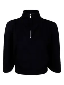 Топ с высоким воротом и застежкой-молнией спереди Thom Krom, черный