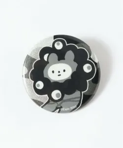 Монохромный значок Кикко-чан со сверкающей банкой Мьякумяку (Нарикири)