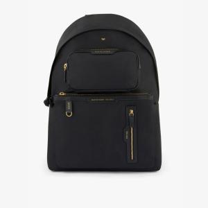 Рюкзак из переработанного нейлона с множеством карманов Anya Hindmarch, черный