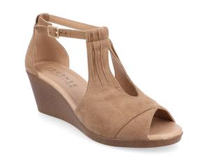 Сандалии Kedzie на танкетке Journee Collection, серо-коричневый