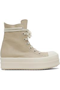 Rick Owens Бежевые кроссовки с огромными бамперами