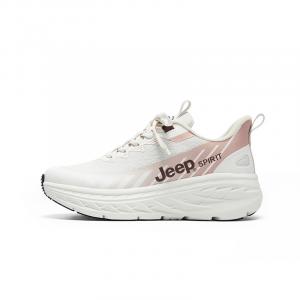 Амортизирующие, нескользящие, износостойкие, дышащие и легкие низкие кроссовки для женщин JEEP SPIRIT, White Pink