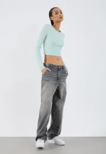 Комплект из 3 футболок с длинными рукавами Even&Odd, Black/White/Light Green