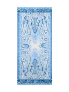 Шарф с узором пейсли Etro, синий