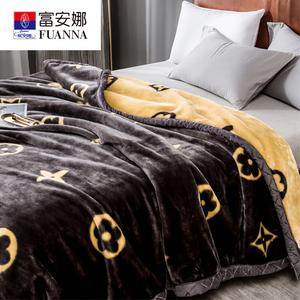 Fuanna Плед двухслойный утепленный 200х230 см, вес 3,5 кг, флис с двух сторон, не линяет