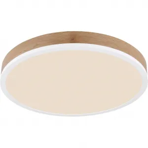 Потолочный светильник LED DORO с LED-модулем 1 шт., теплый белый, потолочная лампа/под дерево/круглая/для гостиной/спальни/3000K Globo Lighting, белый