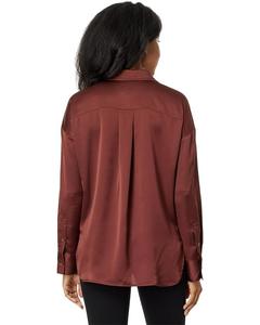 Рубашка Lysse Kristin Stitched Satin Shirt, цвет Auburn