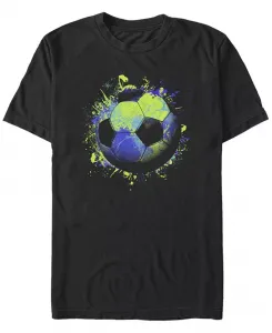Мужская футболка Generic Additude Soccer Splat с коротким рукавом Fifth Sun, черный