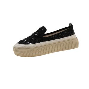 TAFN Женские низкие повседневные туфли для увеличения роста черные, цвет Black