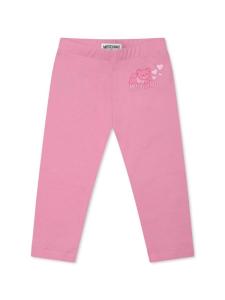 Леггинсы с плюшевым мишкой Moschino Kids, розовый