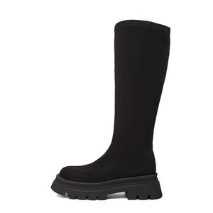 Женские сапоги DAPHNE на блочном каблуке, черный