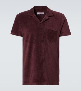 Хлопковая поло из махровой ткани Orlebar Brown, Damson