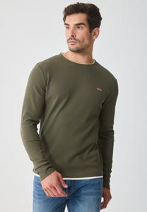 Топ Pier One LONG SLEEVED WAFFLE TOP, Khaki /Khaki