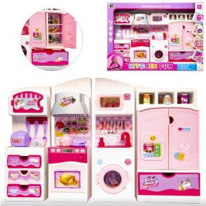 Кухонный большой набор мебели для кукол - розовый Inna marka