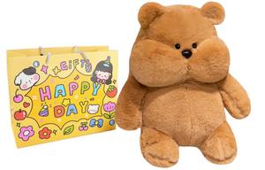 Милый плюшевый мишка Chubby Bear, высота 25см/35см/45см Mise, Bear[Happy'S Day Shopping Bag]