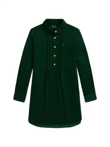Платье с вышитым логотипом Polo Ralph Lauren Kids, зеленый