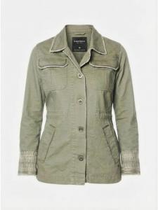 KOROSHI Женская парка с регулируемым поясом, блестящая, цвета хаки