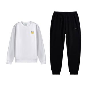 Li Ning Casual Sportswear Unisex 2 Piece Set Li-Ning, белый top+черный pants