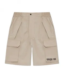Шорты с принтом Dsquared2, бежевый