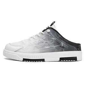 JKEM Мужские противоскользящие закрытые тапочки с устойчивостью к истиранию бело-черные, цвет White Black